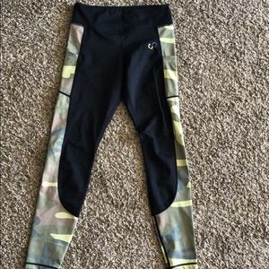 Black and camouflage leggings